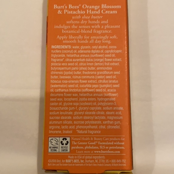 Burt's Bees Skincare Burts Bees Orange Hand Creme Poshmark